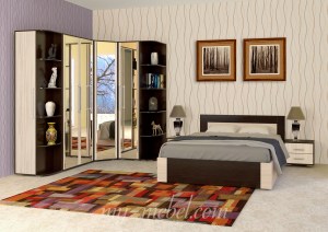 Модульная спальня Берта-1 Венге/Ясень (Мебель Маркет)